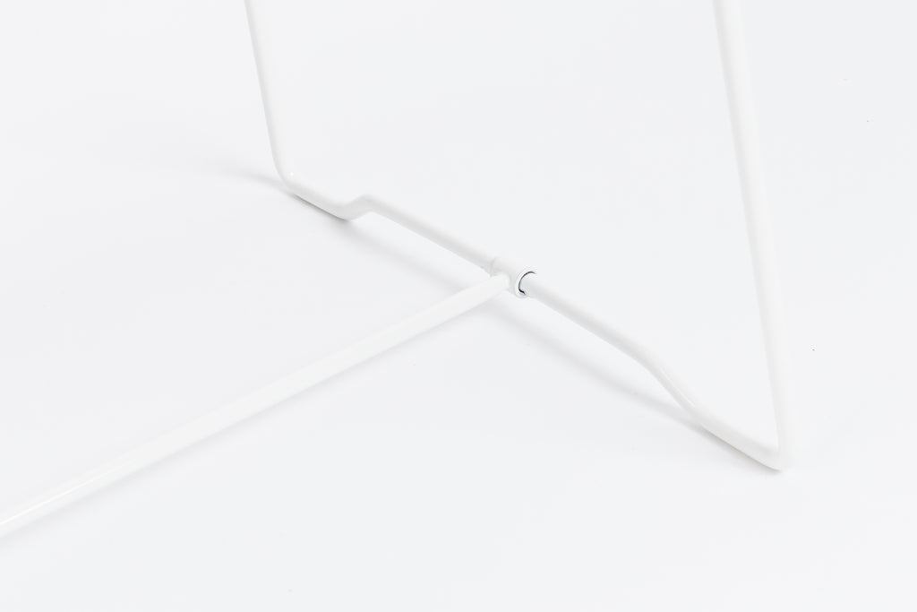 Stand - Miroir - Acier - Blanc