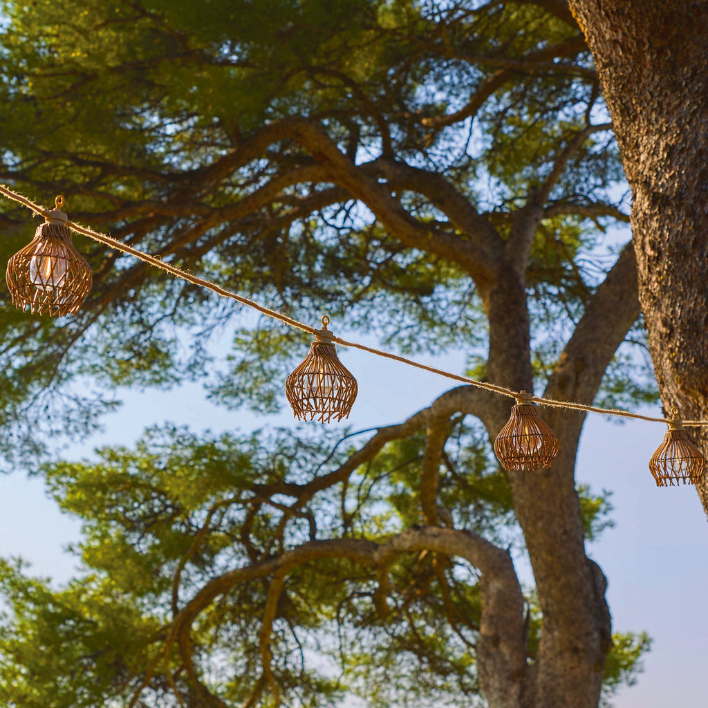 Rotilia - Hybrid Solar Garland - Polyrattan - Beige