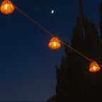 Natura - Hybrid Solar String Lights - Wood - Beige
