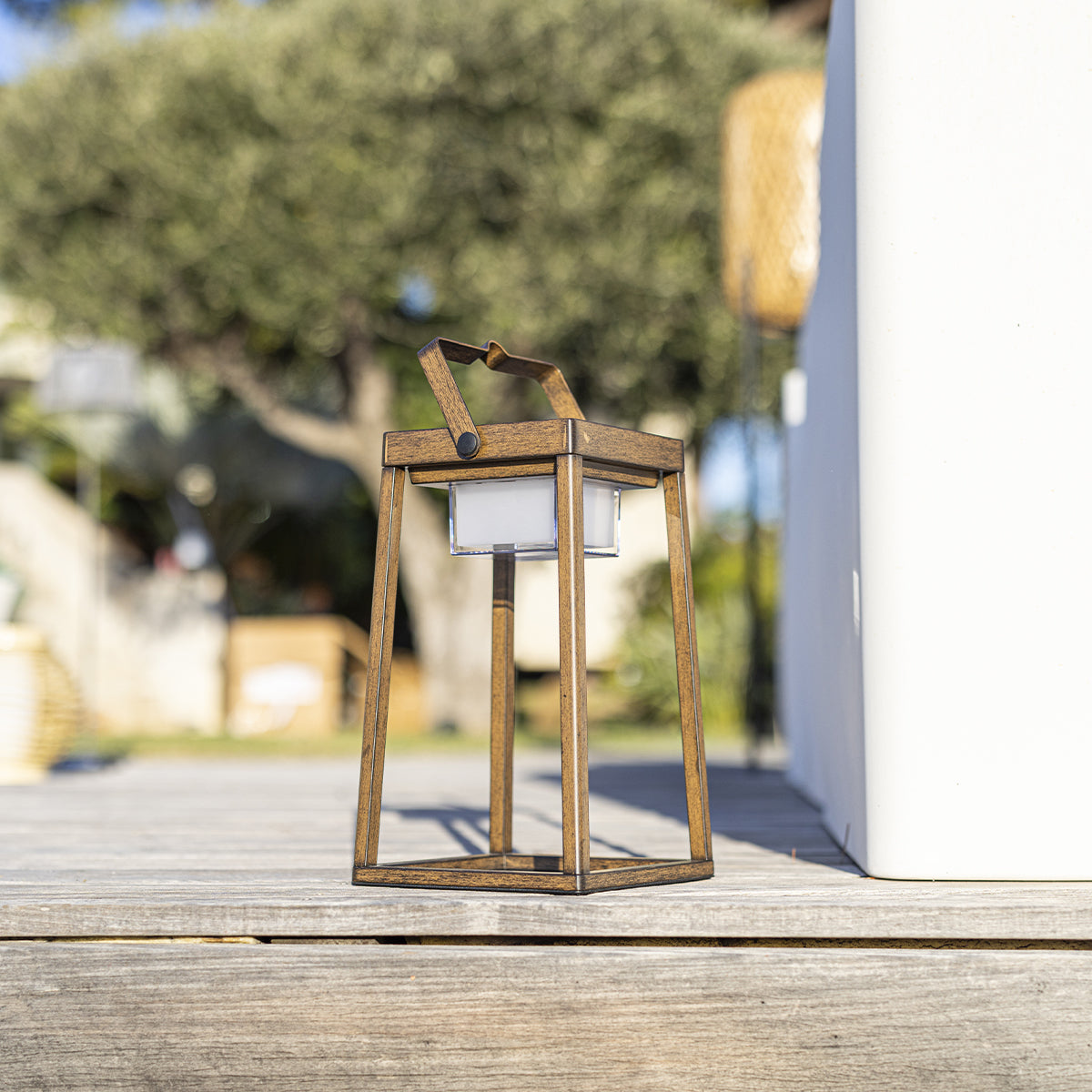 Verona - Lanterne Solaire - Aluminium - Marron