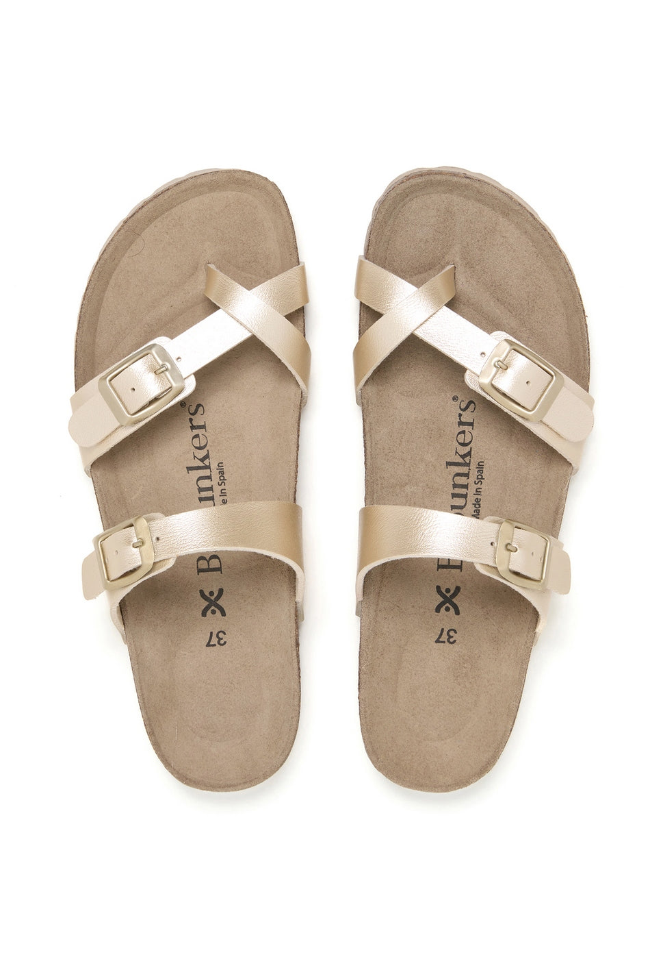 Sandalias doradas - Mujer