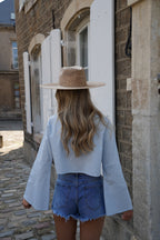 Blouse Courte Cally - Bleue