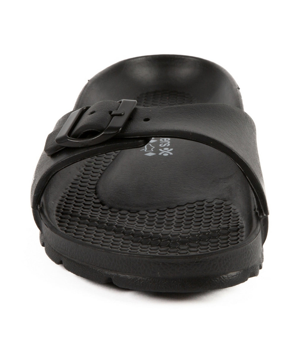 Black Swim Sandals - Women