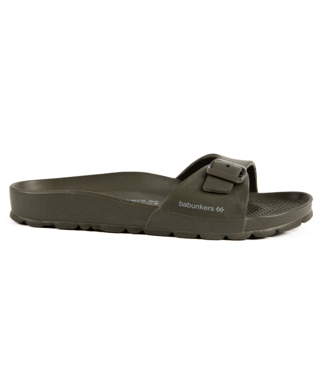 Sandalias de baño color caqui - Mujer