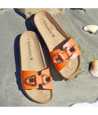 Sandalias naranjas - Mujer