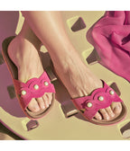 Sandalias fucsia - Mujer