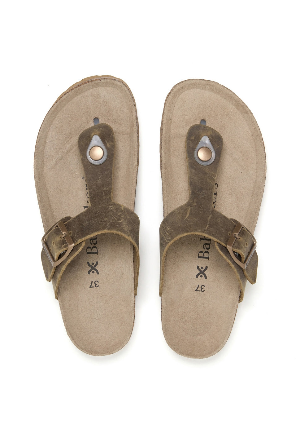 Sandalias caqui - Mujer