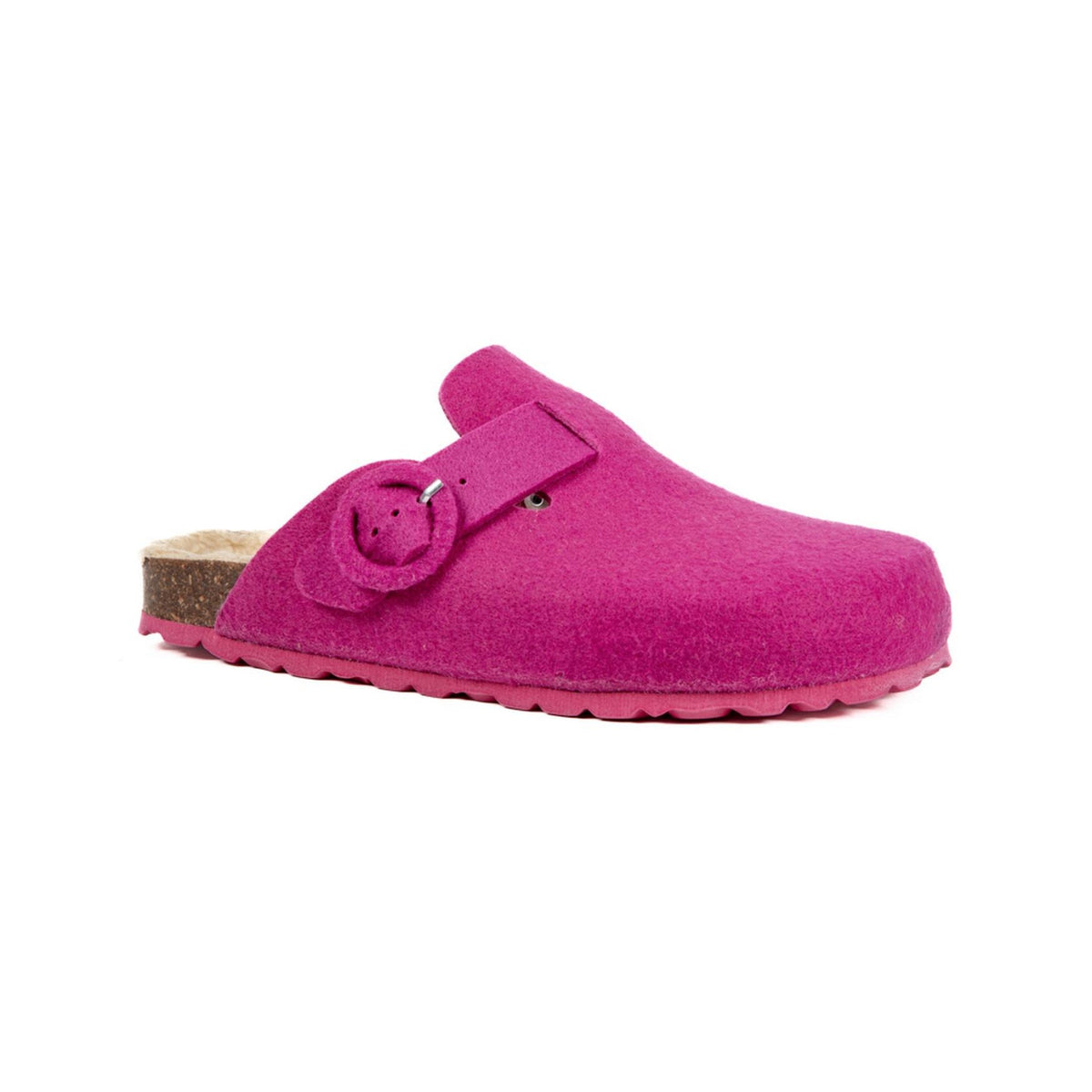 Træsko i fuchsia - Dame