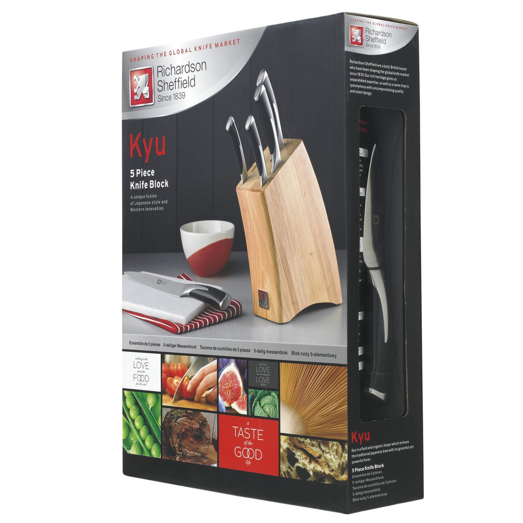 Kyu - Bloque de 5 cuchillos de cocina