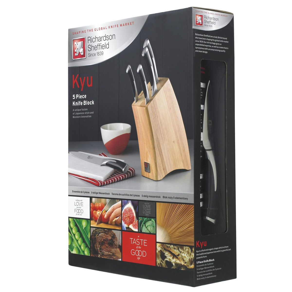 Kyu - Bloque de 5 cuchillos de cocina