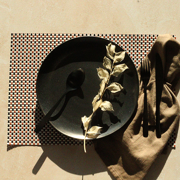 Set van 6 placemats - 45x30 cm - Rood