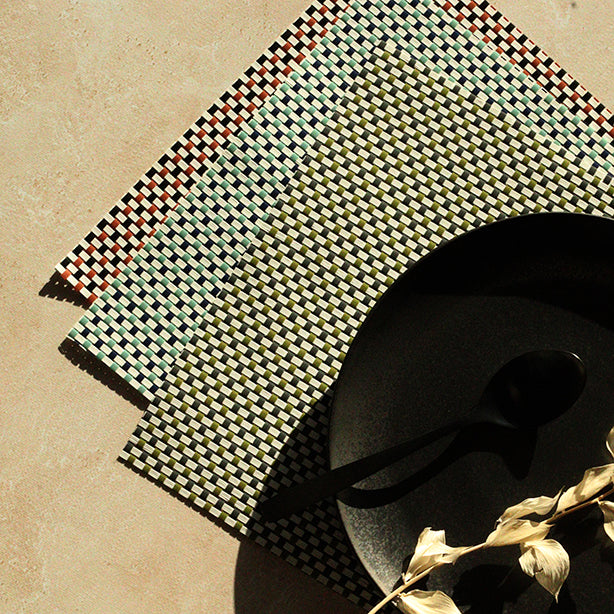 Set van 6 placemats - 45x30 cm - Rood