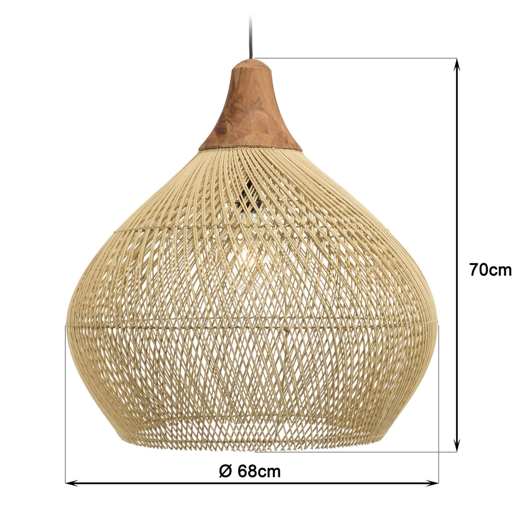 Sixtine - Lampe - Lyst træ/Brun