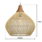 Sixtine - Lampe - Lyst træ/Brun
