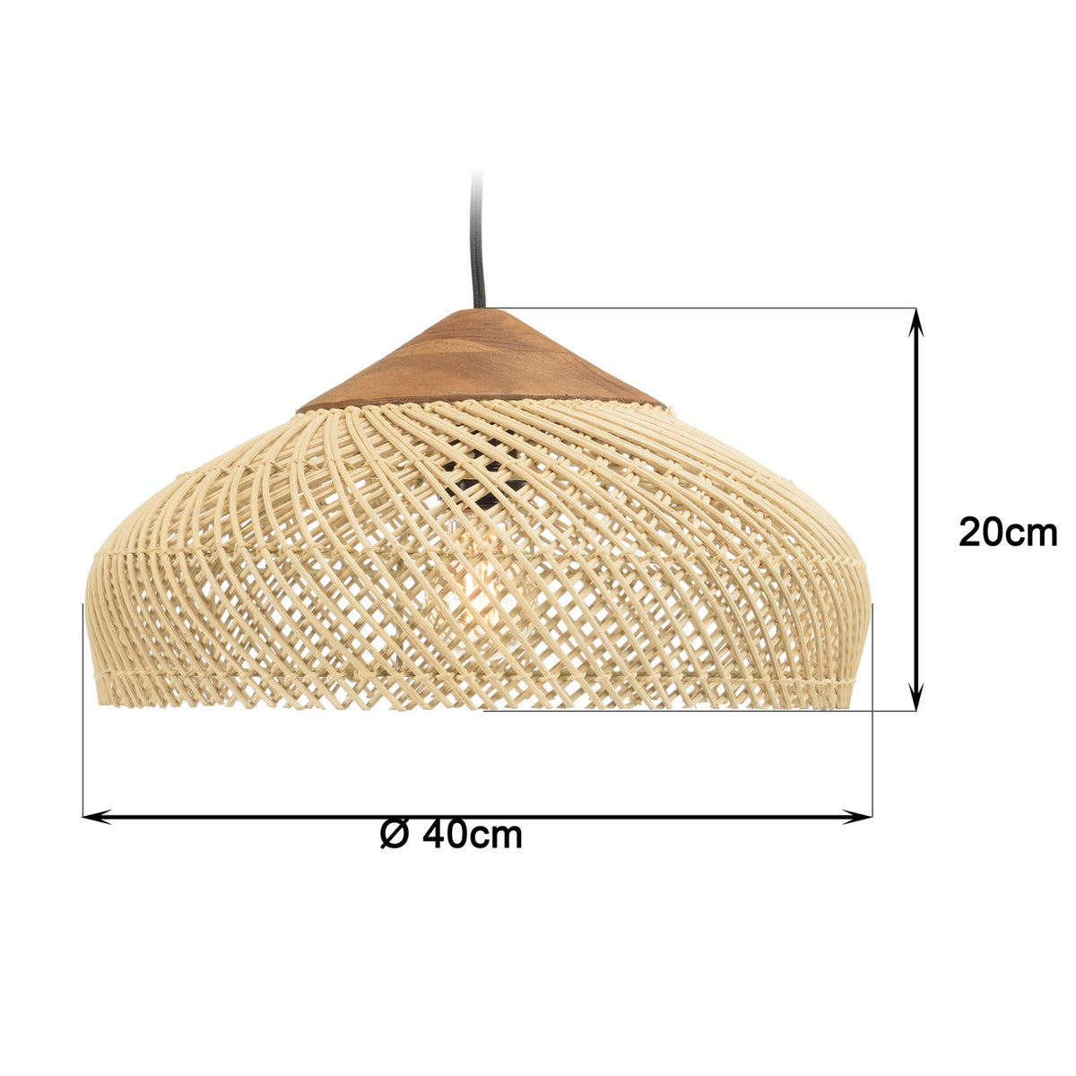 Sixtine – Lampa – Jasne drewno/Brązowy