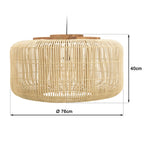 Sixtine - Lampe - Lyst træ/Brun