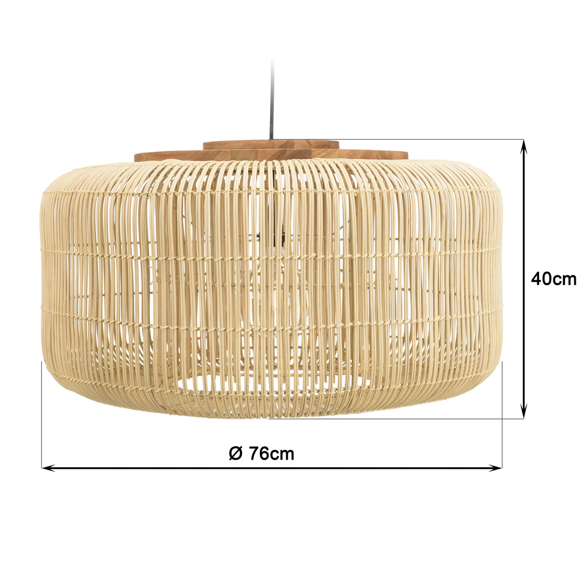 Sixtine - Lampe - Lyst træ/Brun