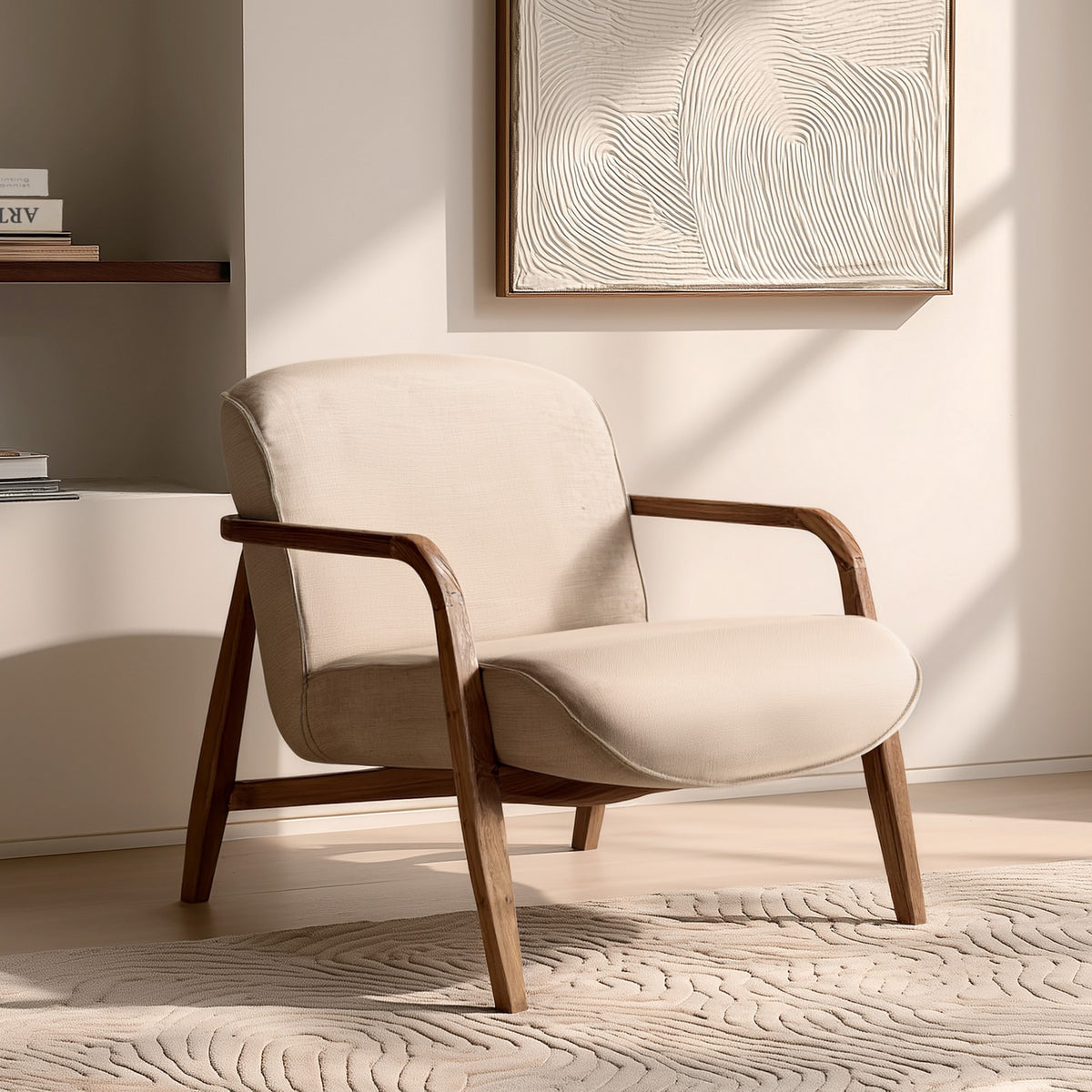 Sixtine - Fauteuil - Marron/Beige