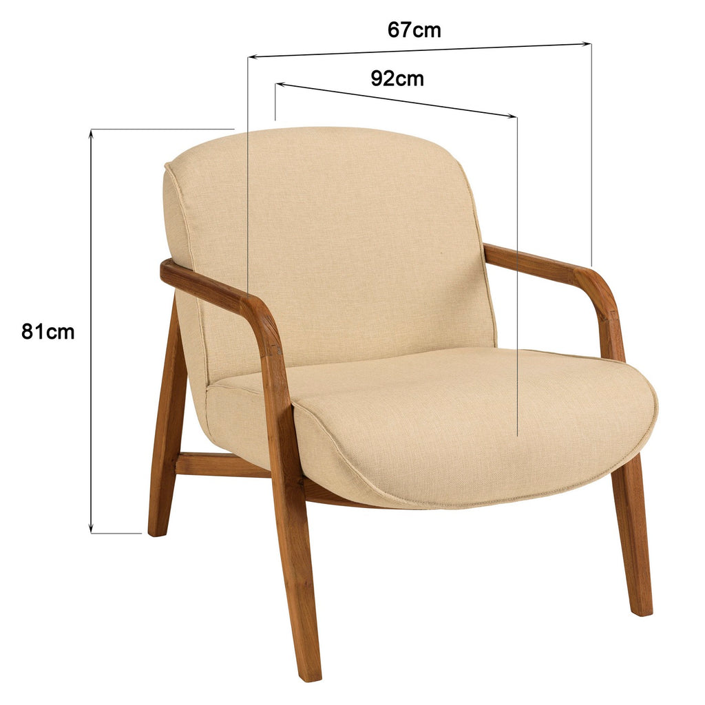 Sixtine - Fauteuil - Marron/Beige