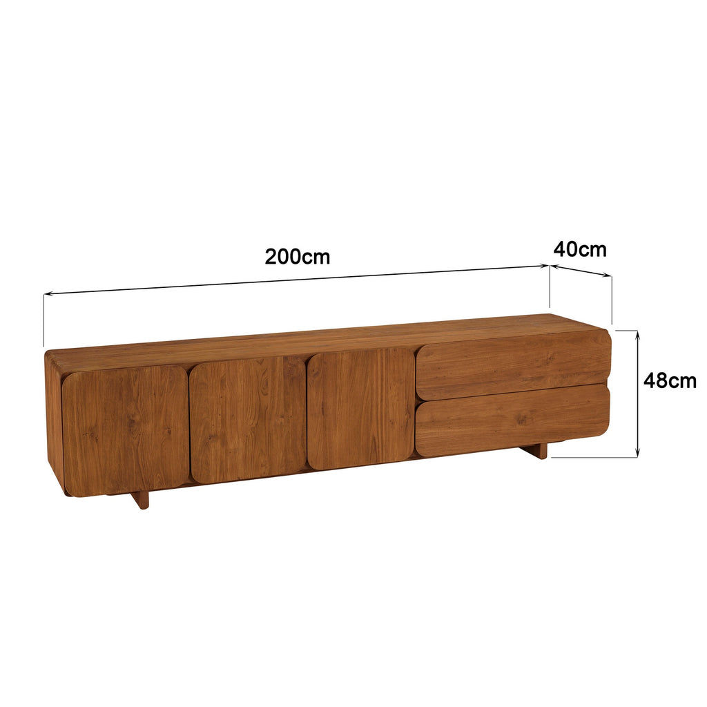 Sixtine - Sideboard - Braun/Schwarz