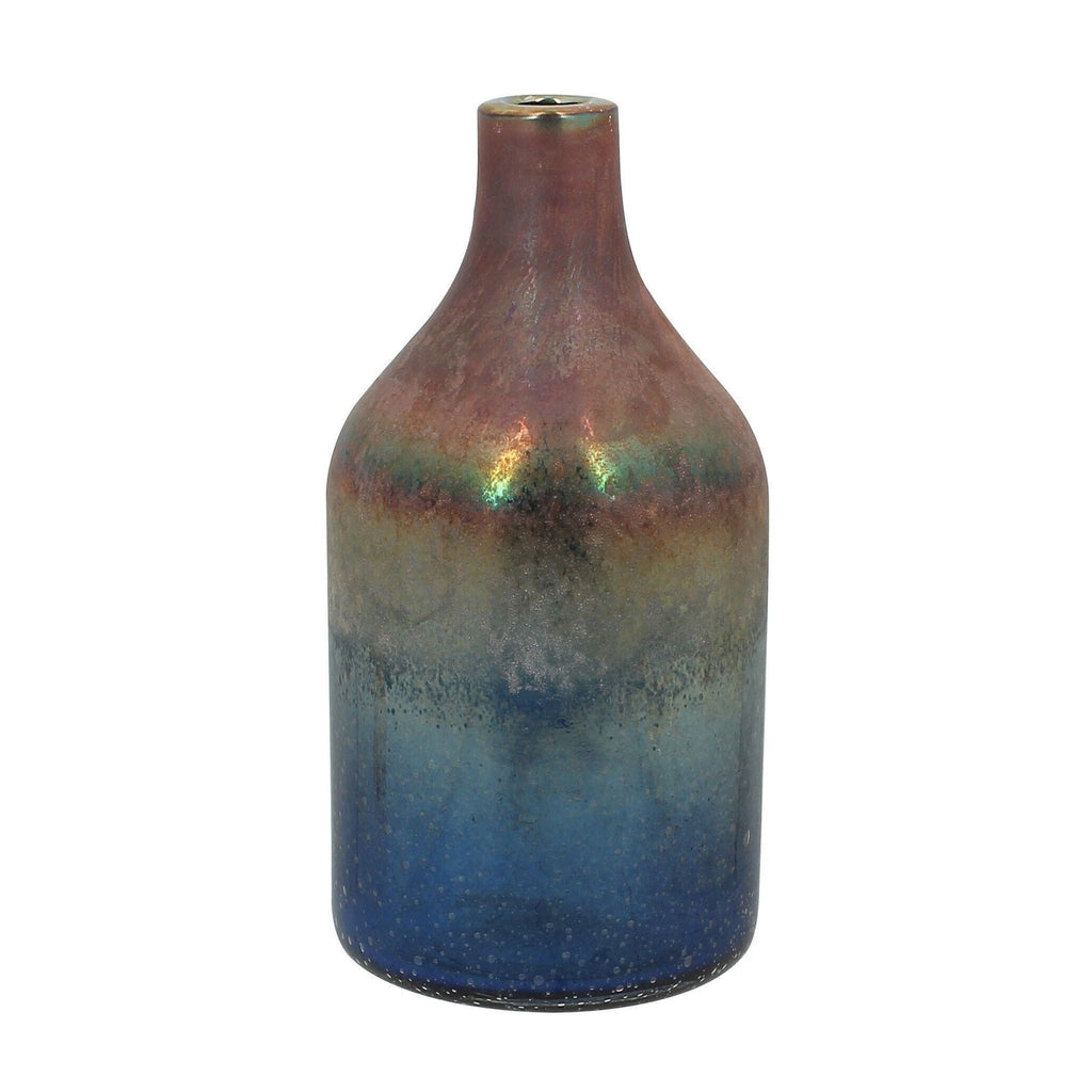 Sunset - Vase Aux Nuances Bleutées Et Rosées - Verre