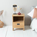 Aldo - Table De Chevet - Teck Massif - Naturel