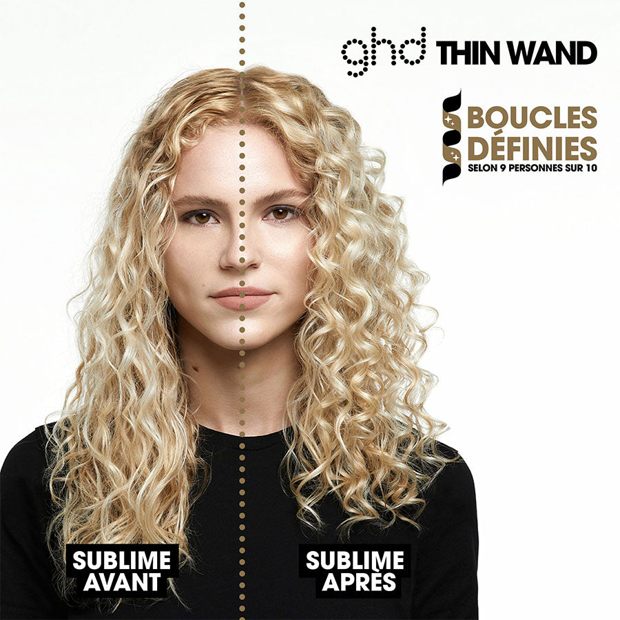 Rizador ultrafino Ghd Curve® Thin Wand - Negro