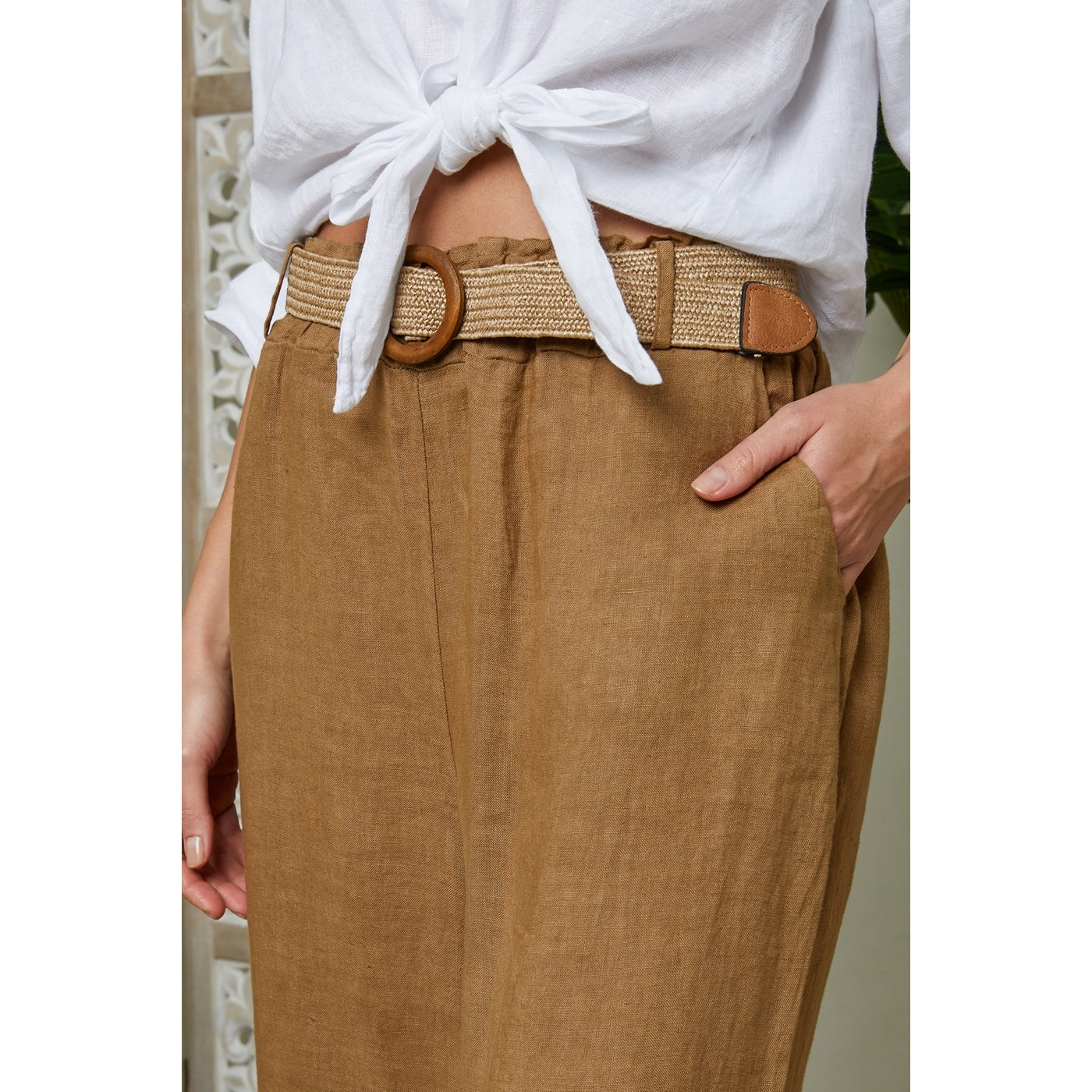 Trousers - Camel - Women