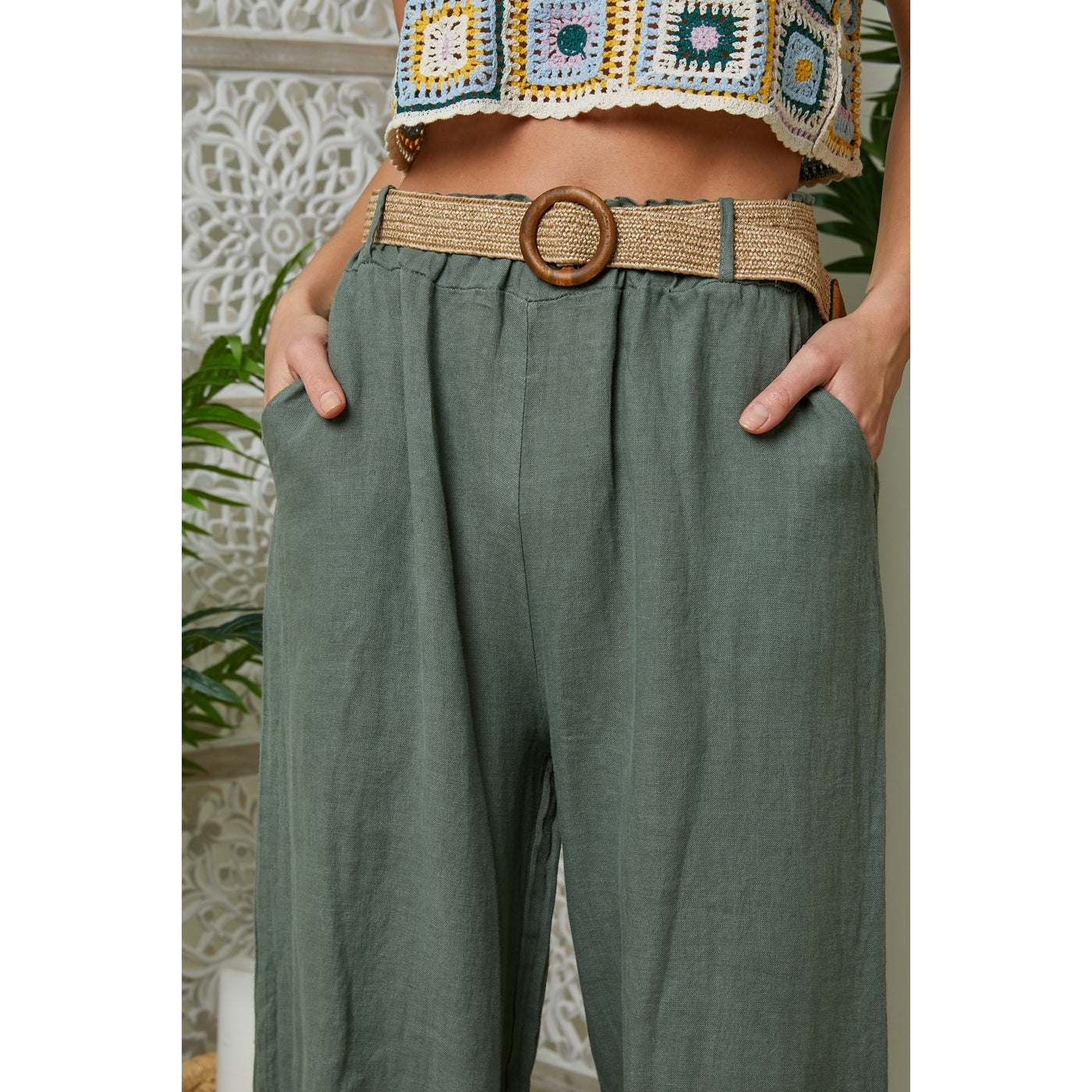 Trousers - Khaki - Women