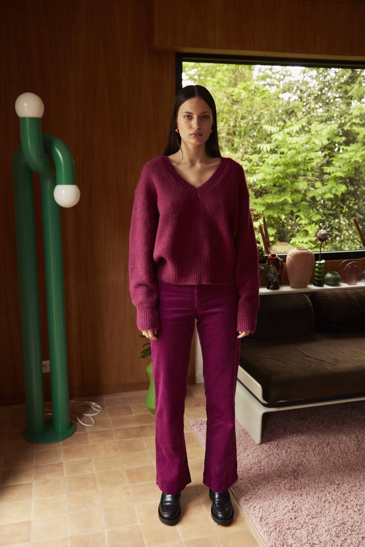 Pantalon Pavel - Velours Fuschia