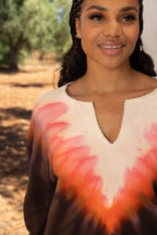 Le Sweatshirt Paolo Tie And Dye Orange