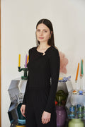 Tonga Top - Black Lurex