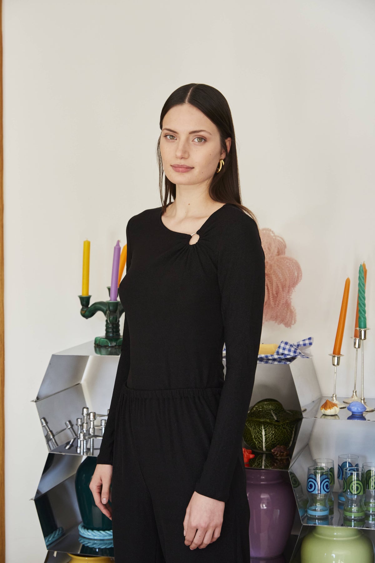 Tonga Top - Black Lurex