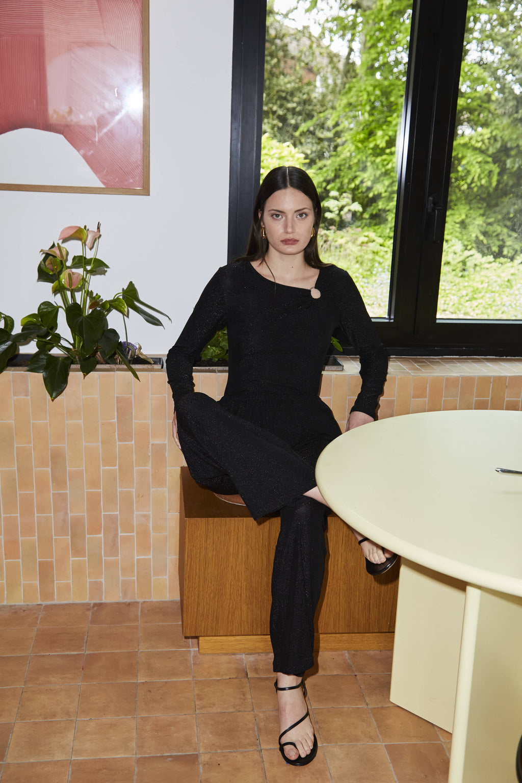 Tonga Top - Black Lurex