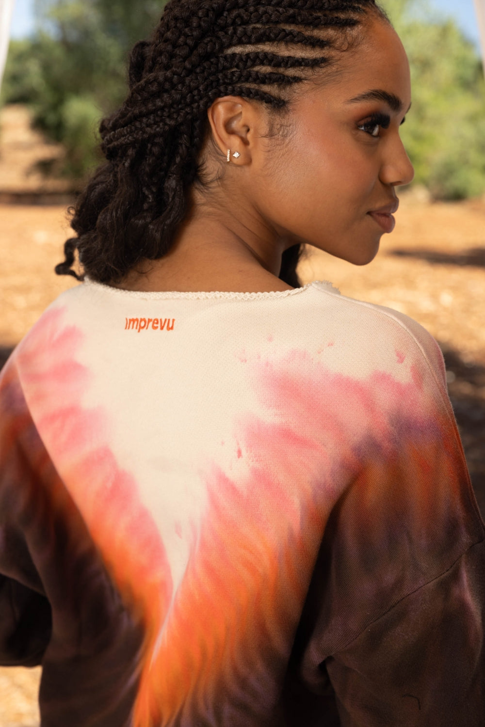 Le Sweatshirt Paolo Tie And Dye Orange