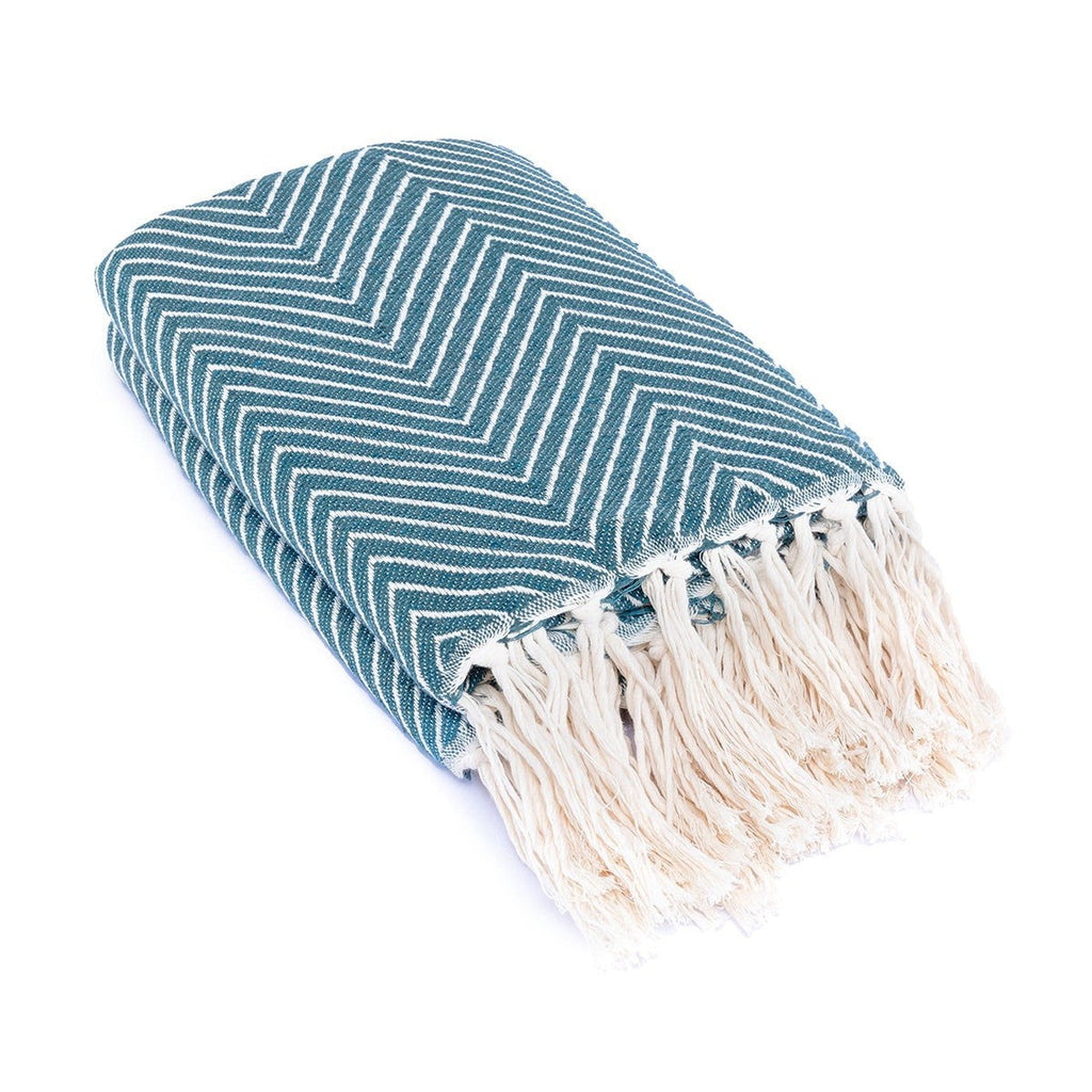 Amsterdam - Plaid - Coton - Bleu Pétrole