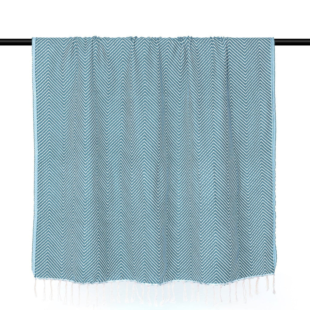 Amsterdam - Plaid - Coton - Bleu Pétrole