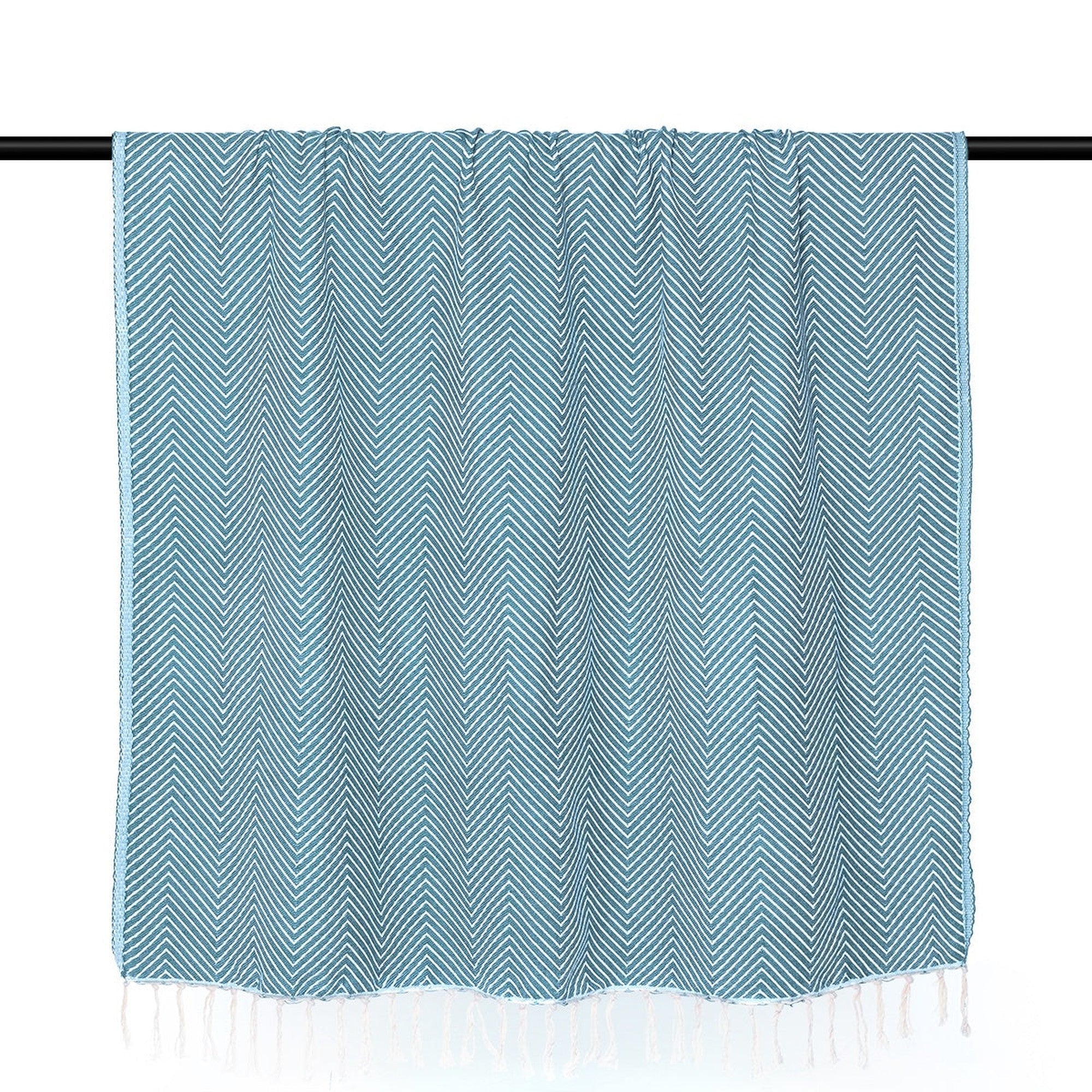 Amsterdam - Plaid - Coton - Bleu Pétrole