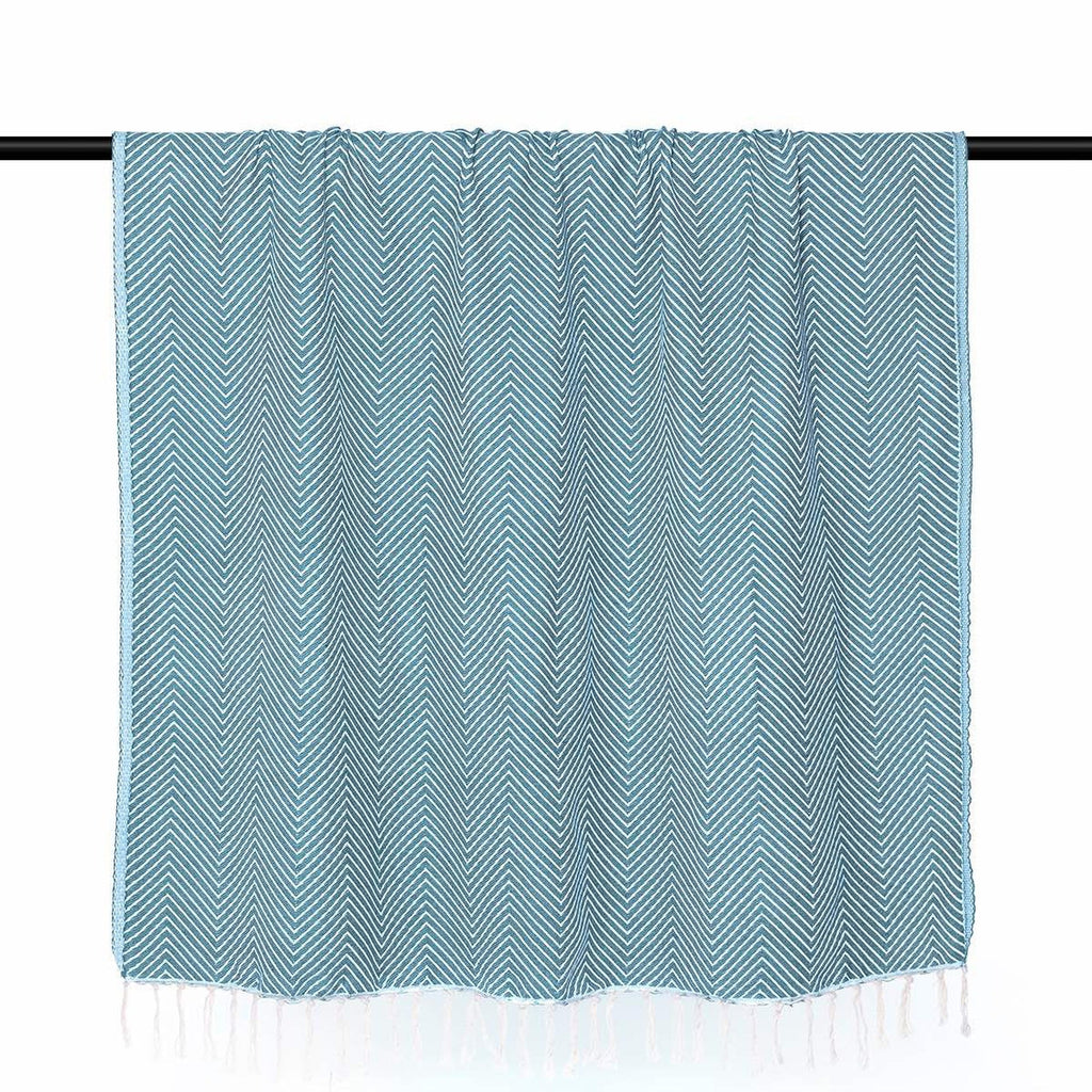 Amsterdam - Plaid - Coton - Bleu Pétrole