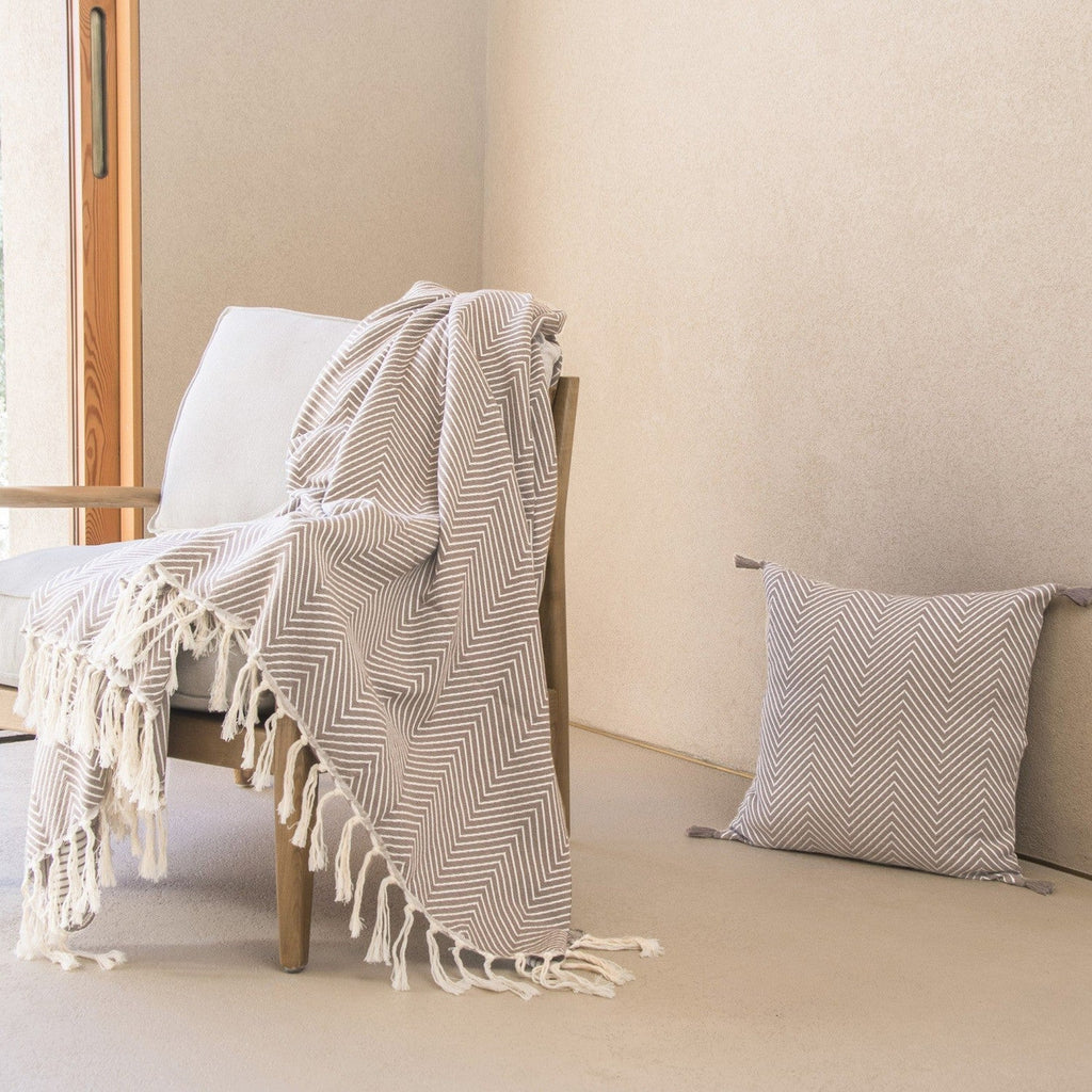 Amsterdam - Plaid - Coton - Taupe Clair