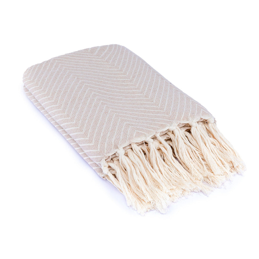 Amsterdam - Plaid - Coton - Taupe Clair