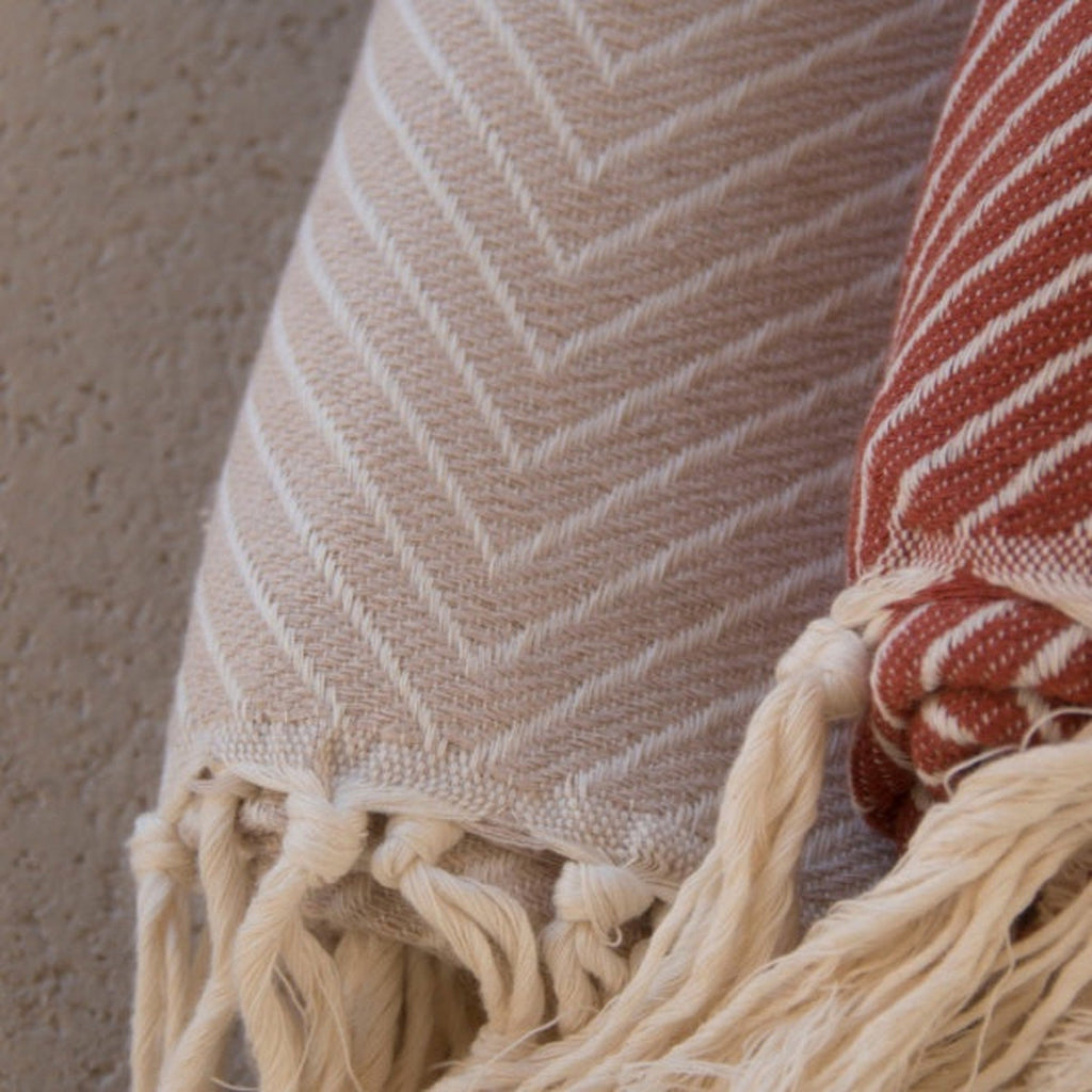 Amsterdam - Plaid - Coton - Taupe Clair