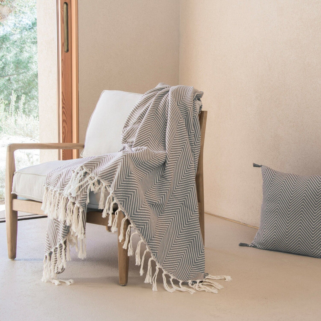 Amsterdam - Plaid - Coton - Gris Moyen