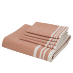 Mahdia - Nappe + 8 Serviettes - Rose Argile
