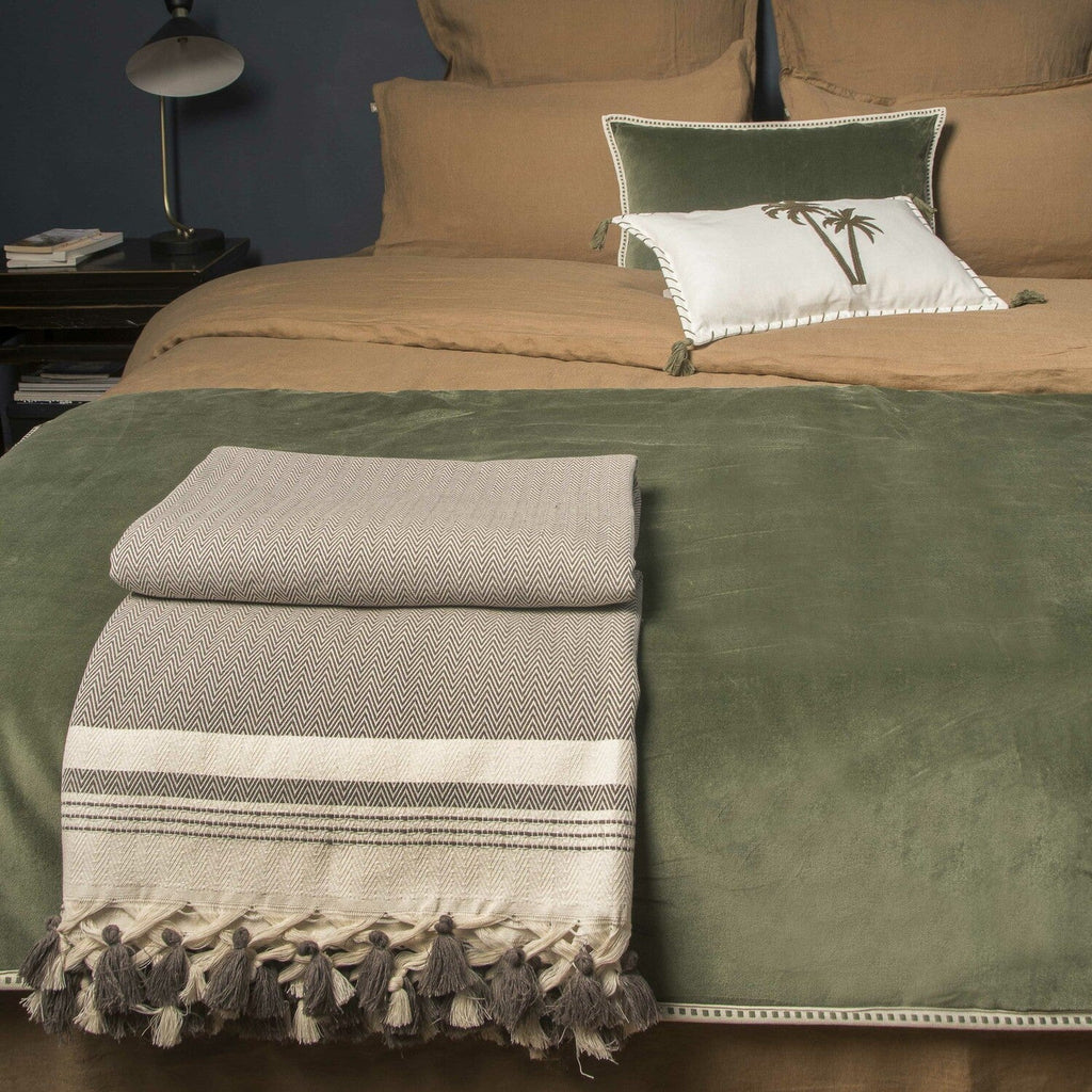 Ivan - Plaid - Coton - Taupe
