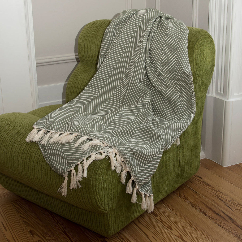 Amsterdam - Throw - Cotton - Olive Green