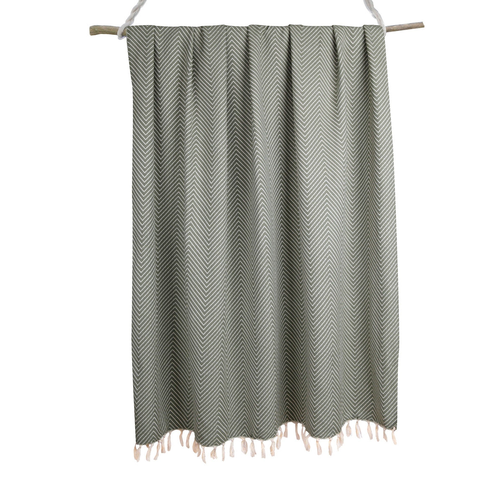 Amsterdam - Throw - Cotton - Olive Green