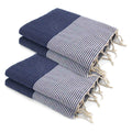 Lot De 2 Foutas Xxl Coton 200X200 Ericeira Bleu Jean