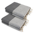 Lot De 2 Foutas Xxl Coton 200X200 Ericeira Gris Moyen