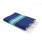 Fouta Bicolor - Algodón - Azul Griego / Verde Turquesa - St Tropez